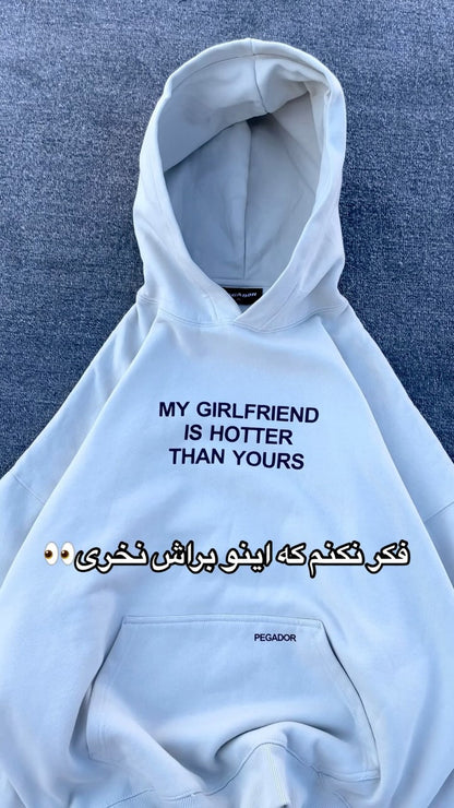 My Girlfriend White Hoodie + Free Black T-Shirt