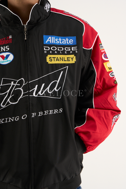 Budweiser Vintage Racing Jacket - NASCAR Black Edition