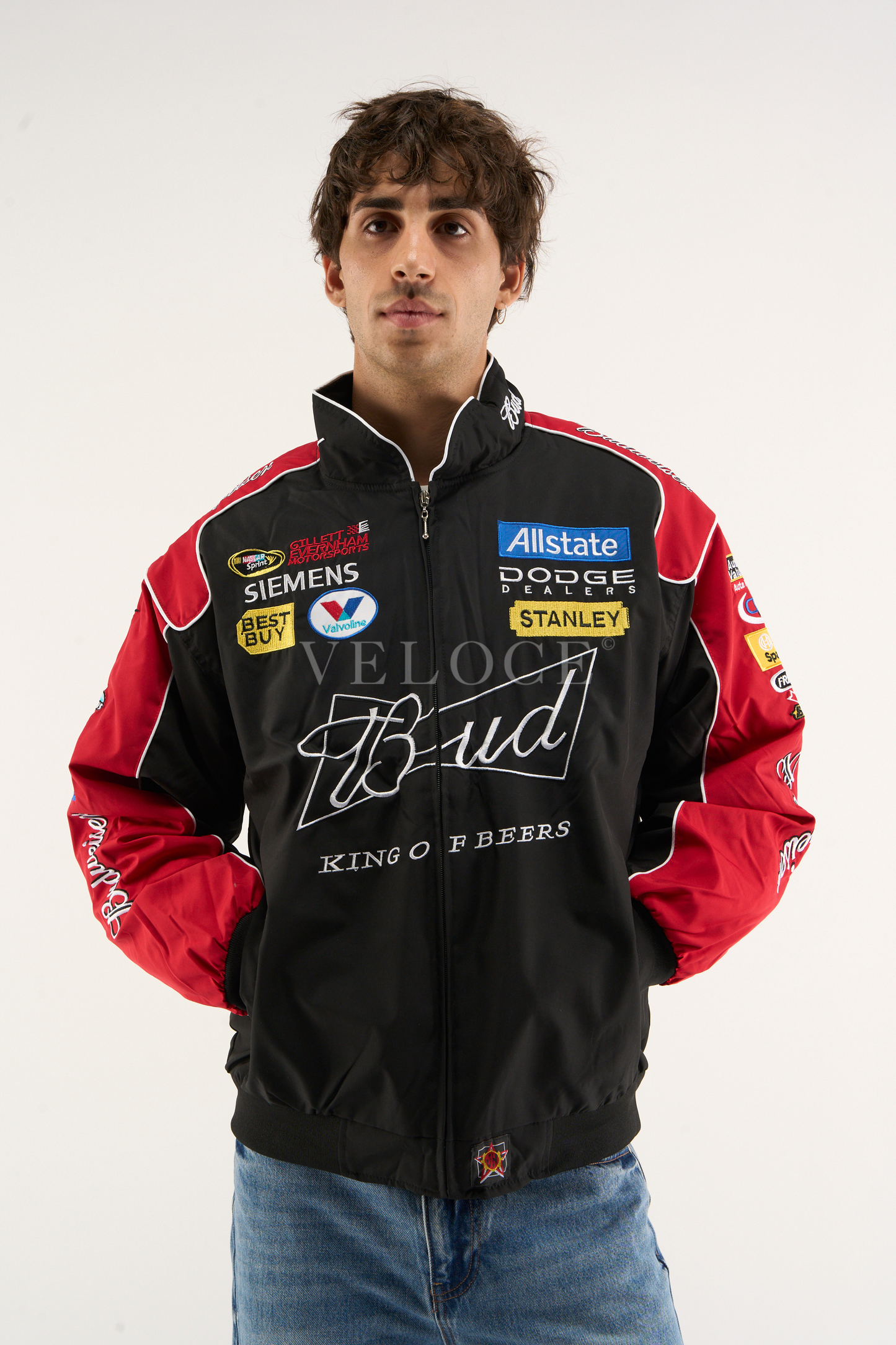 Budweiser Vintage Racing Jacket - NASCAR Black Edition