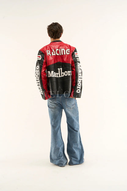 Marlboro Racing Leather Jacket - Black Edition