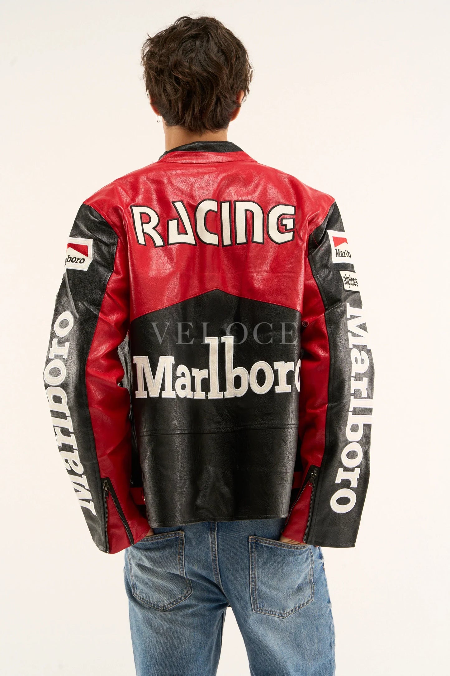 Marlboro Racing Leather Jacket - Black Edition