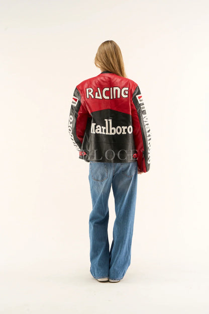 Marlboro Racing Leather Jacket - Black Edition