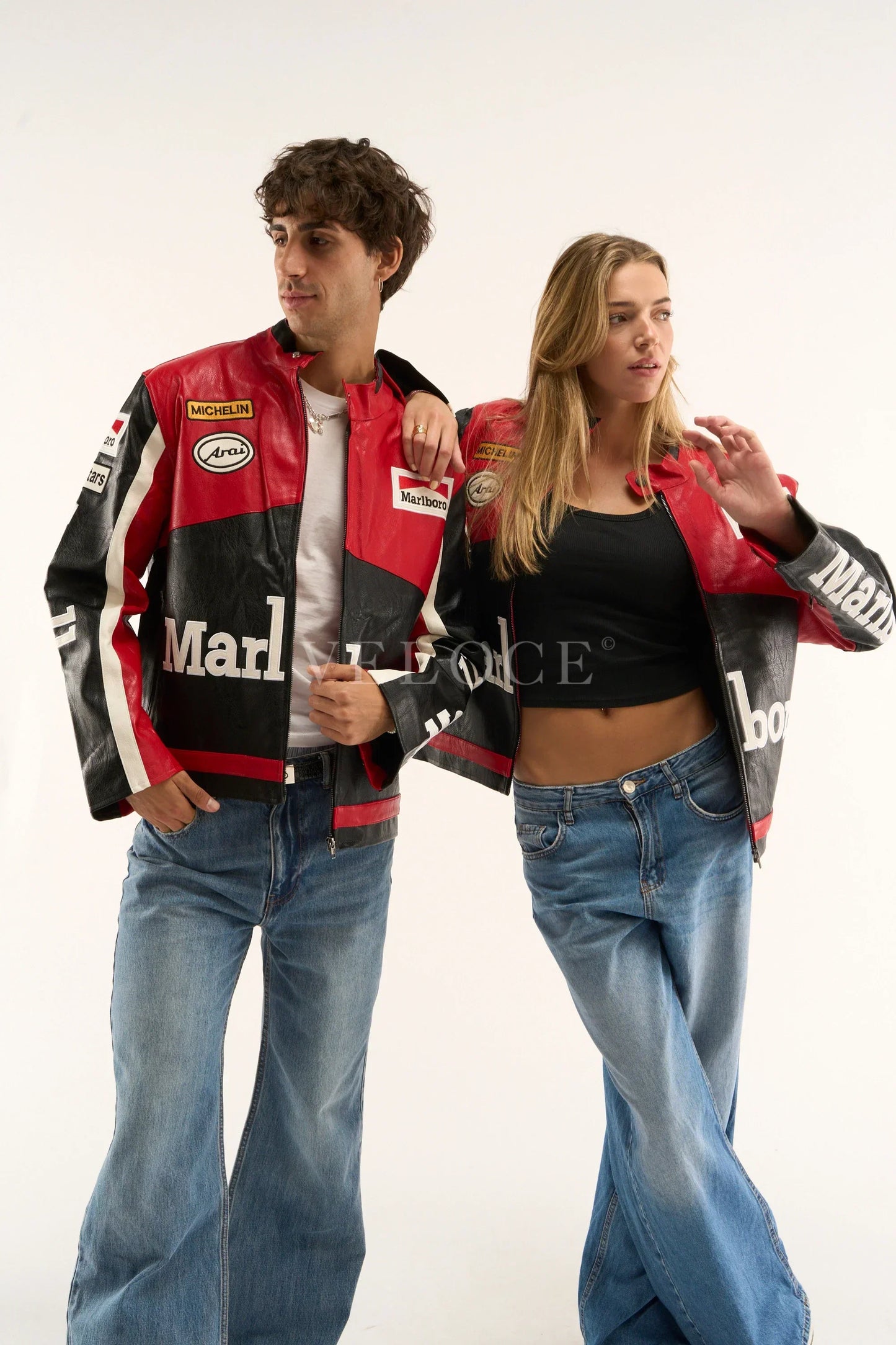 Marlboro Racing Leather Jacket - Black Edition