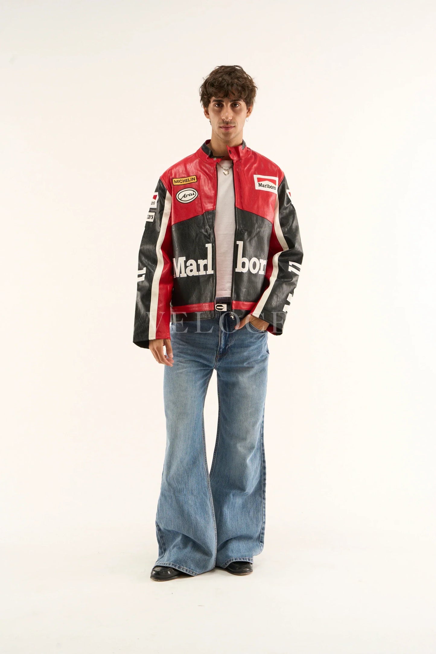 Marlboro Racing Leather Jacket - Black Edition